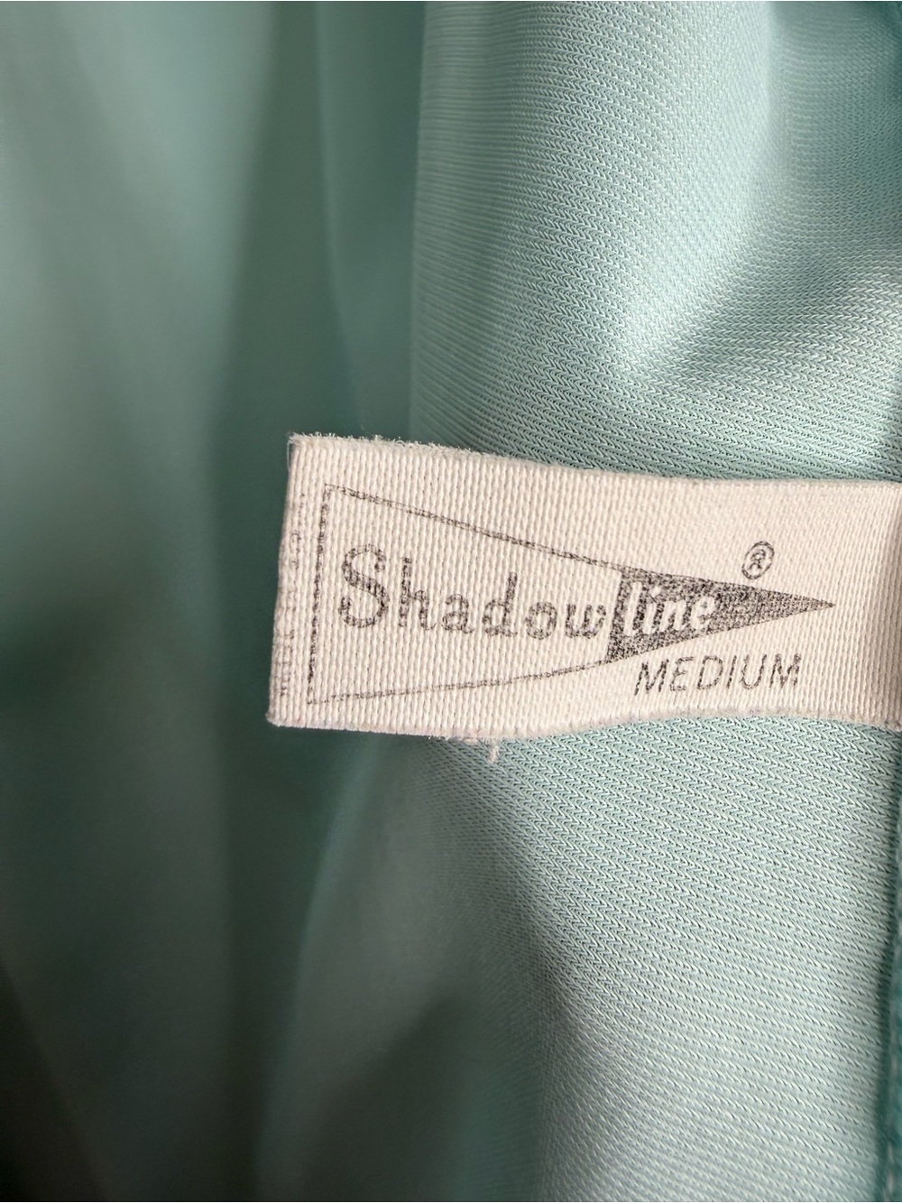 Vintage Shadowline Women's Medium Nylon Nightgown Button Front Pockets Blue Lace - Picture 7 of 14